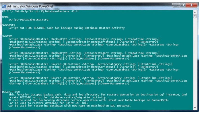 Script-SQLDatabaseRestore cmdlet in SQLDBATools Module - Performance ...