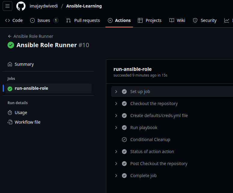 Build CI/CD Github Action Pipeline for Ansible Playbook